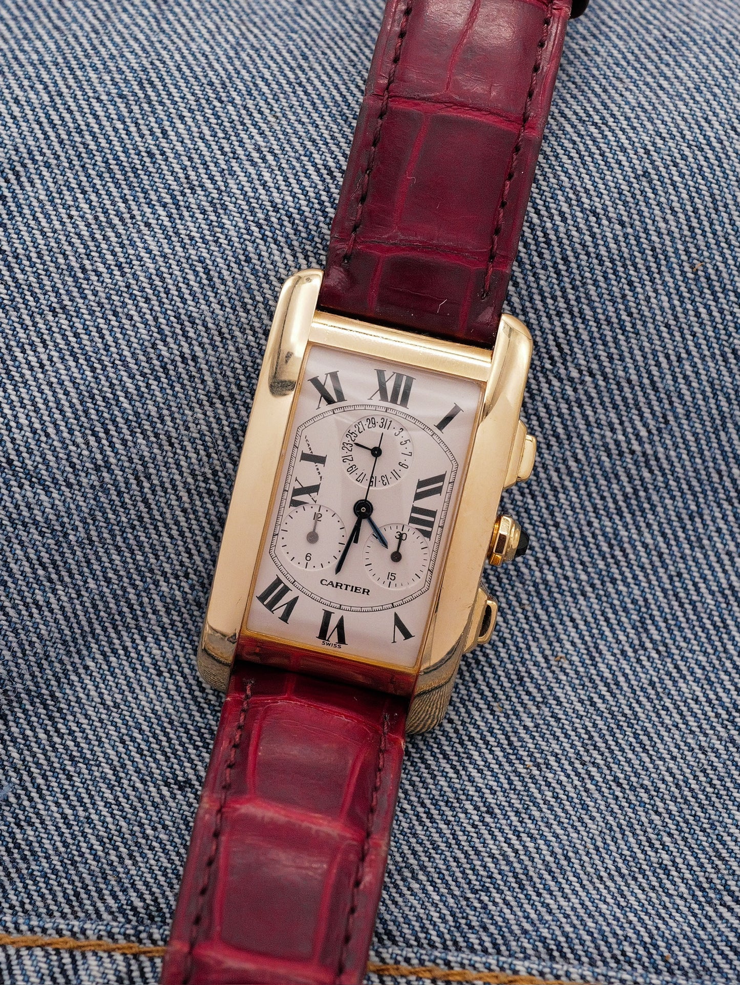 CARTIER TANK AMERICAN CHRONO