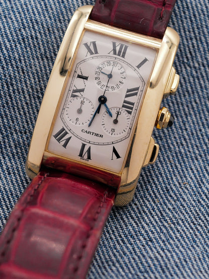 CARTIER TANK AMERICAN CHRONO